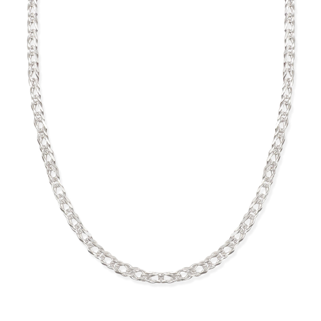 Cadena Doble Rombo 5mm Plata .925 de Plata .925 — joyería fina para mujer, envío gratis. RG Joyeros.