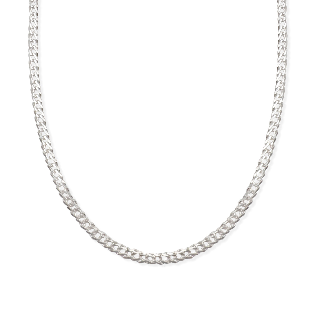 Cadena Doble Rombo 4mm Plata .925 de Plata .925 — joyería fina para mujer, envío gratis. RG Joyeros.