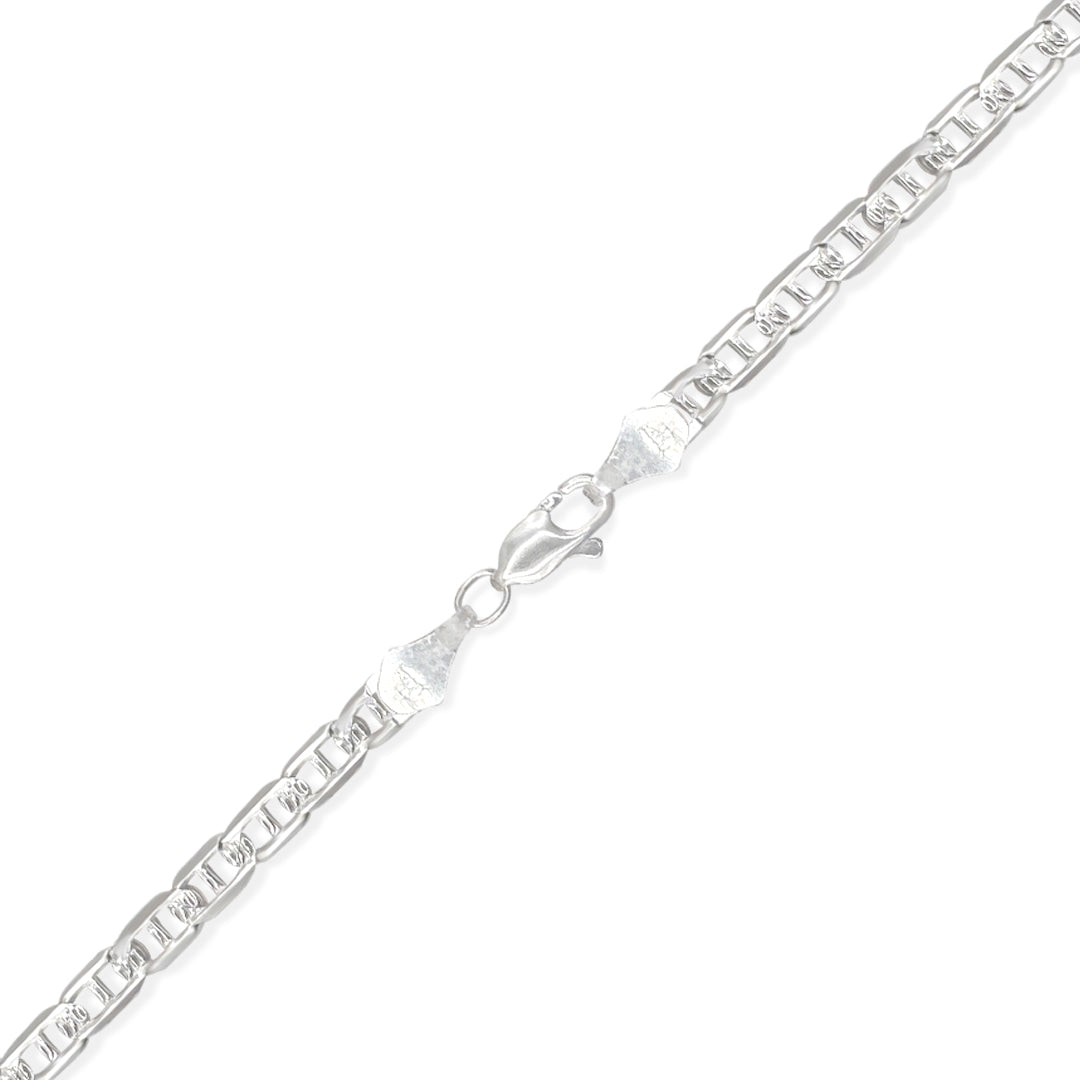 CADENA GUCHI ANCLA MARTILLADA 5MM PLATA .925