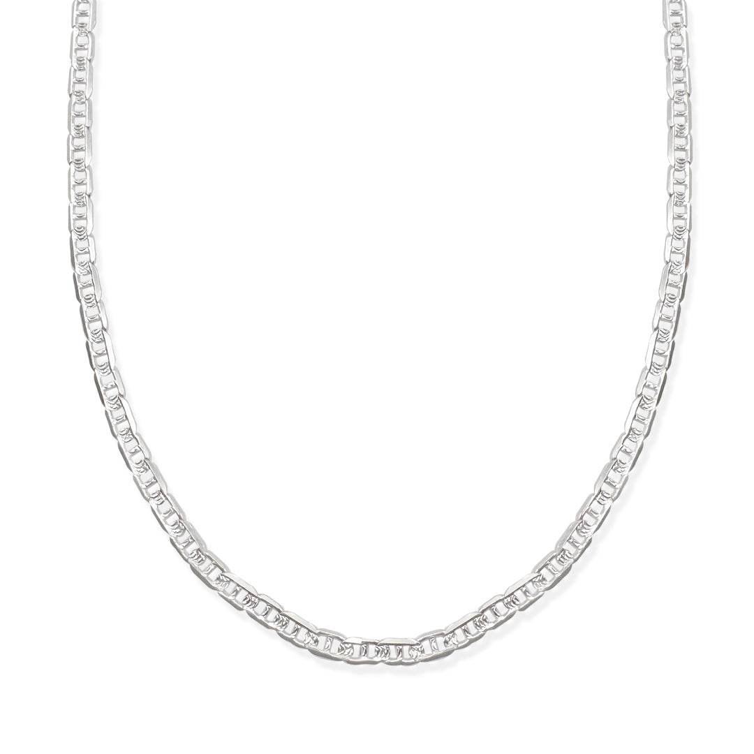 CADENA GUCHI ANCLA MARTILLADA 5MM PLATA .925