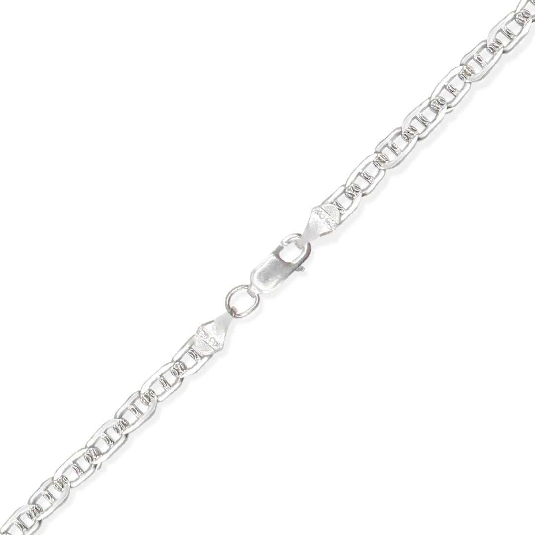 CADENA GUCCHI ANCLA ZEGRINADA 4MM PLATA .925