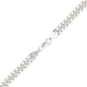 Detalle acabado cubana en Plata .925 — Cadena Cubana 6mm Plata .925. RG Joyeros.