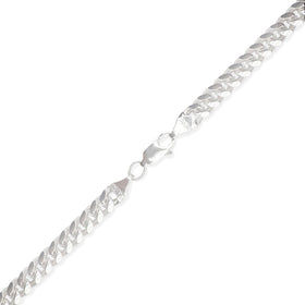 Detalle acabado cubana en Plata .925 — Cadena Cubana 5mm Plata .925. RG Joyeros.