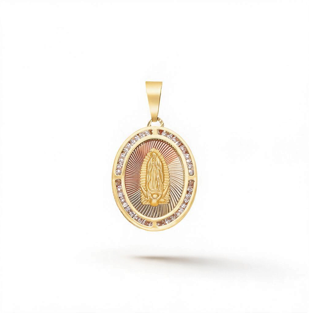 DIJE MEDALLA VIRGEN ORO FLORENTINO ORO 10K