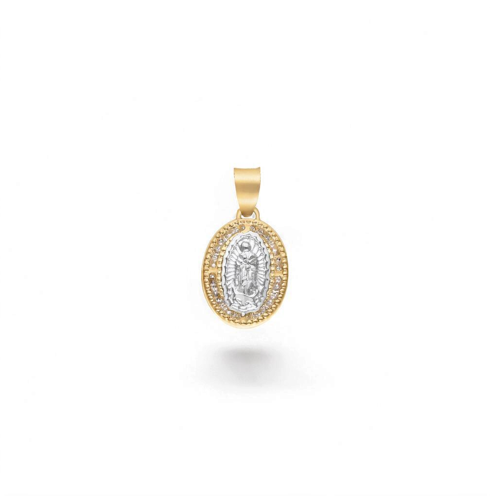 DIJE MEDALLA VIRGEN OVAL ORO 10K