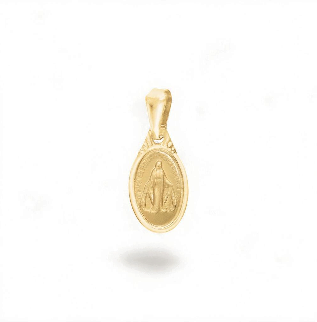 DIJE OVAL LA MILAGROSA ORO 10K