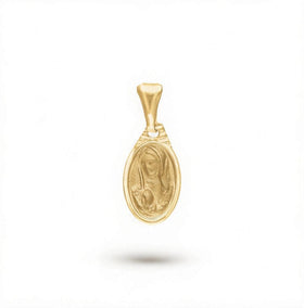 DIJE OVAL VIRGEN DE GUADALUPE ORO 10K