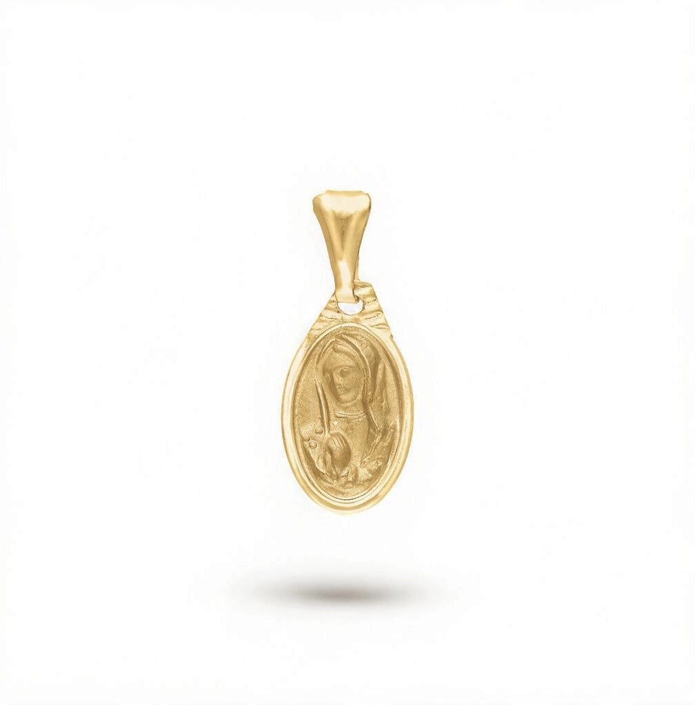 DIJE OVAL VIRGEN DE GUADALUPE ORO 10K