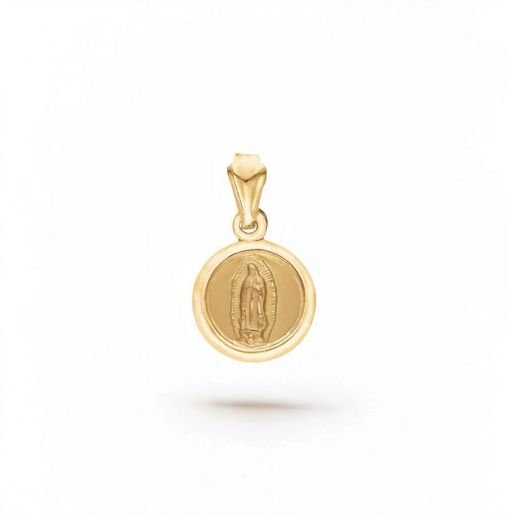 DIJE VIRGEN DE GUADALUPE REDONDO ORO 10K