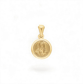 DIJE VIRGEN DE GUADALUPE REDONDO ORO 10K