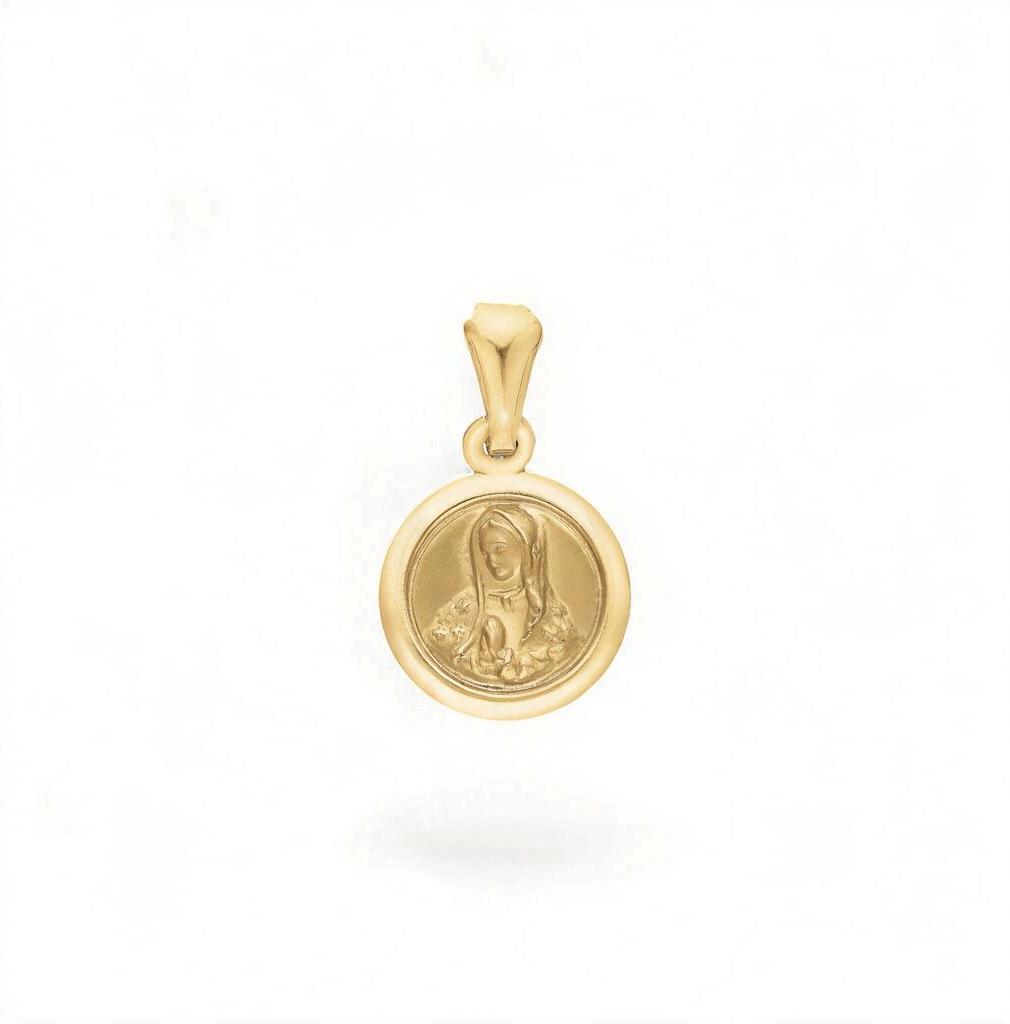 DIJE VIRGEN DE GUADALUPE REDONDO ORO 10K