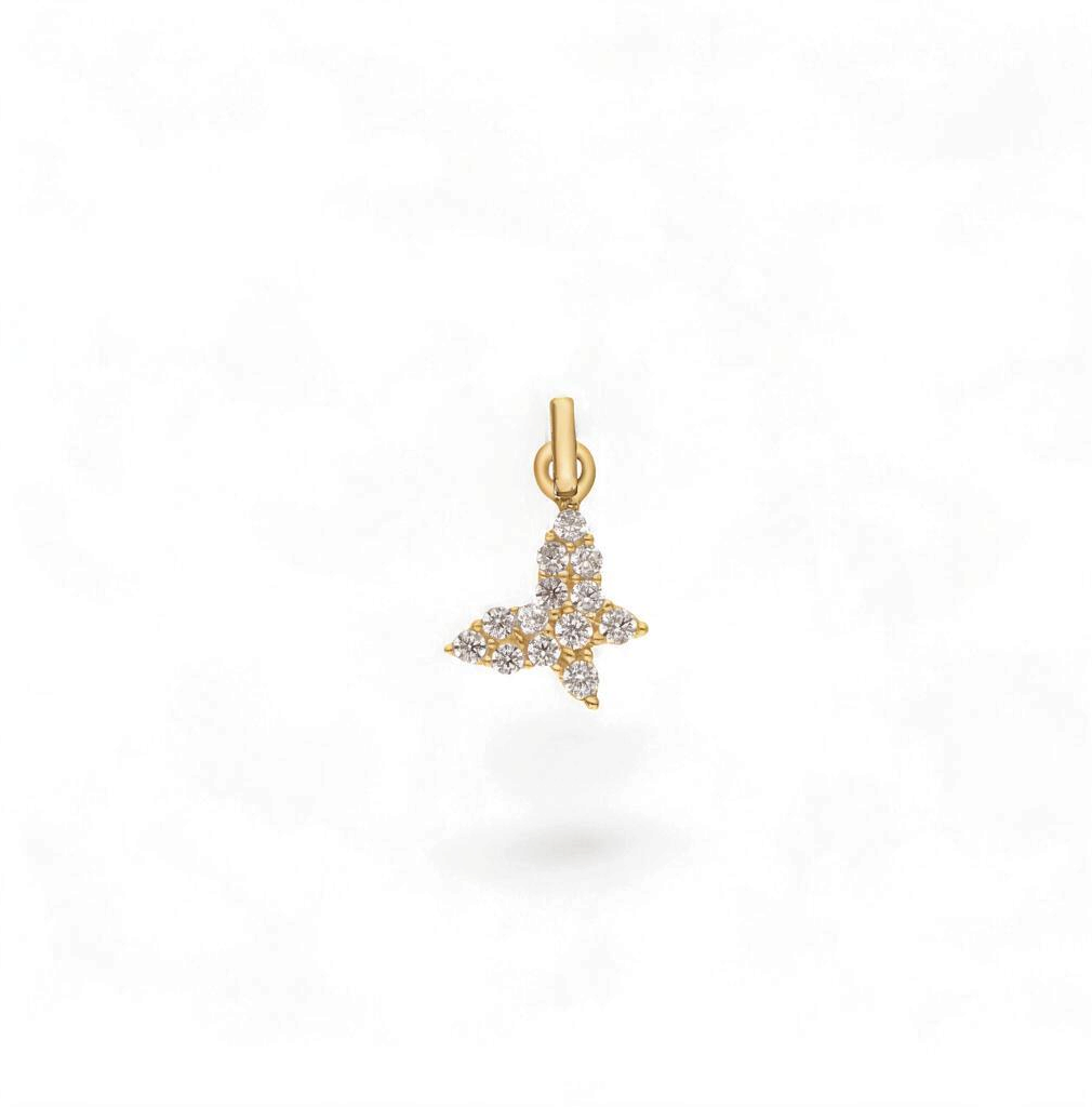 DIJE MARIPOSA PAVE ORO 10K