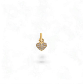 DIJE CORAZON MINI PAVE ORO 10K