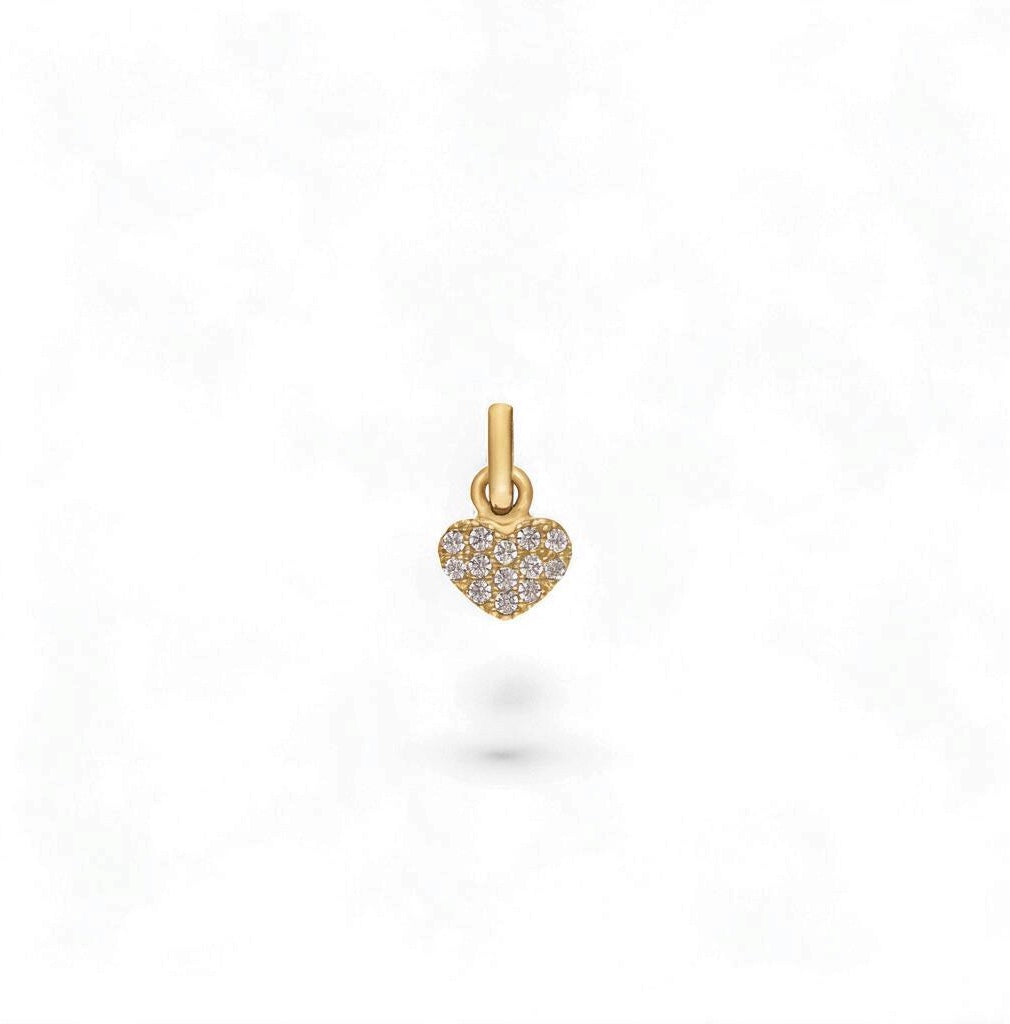 DIJE CORAZON MINI PAVE ORO 10K