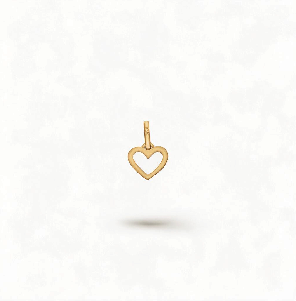 DIJE CORAZON SILUETA ORO 10K