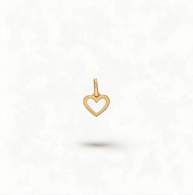 DIJE CORAZON SILUETA ORO 10K