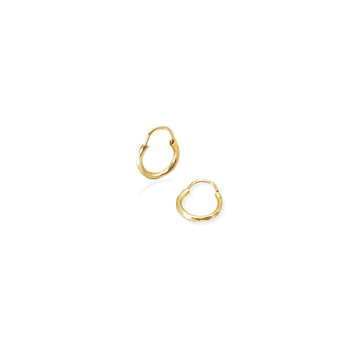 Arracada Facetada 1cm Oro 10k de Oro 10K — joyería fina para mujer, envío gratis. RG Joyeros.