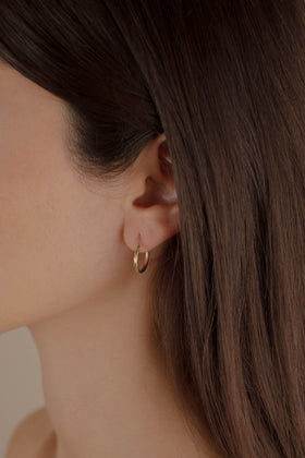 ARRACADA FACETADA 1.2CM ORO 10K