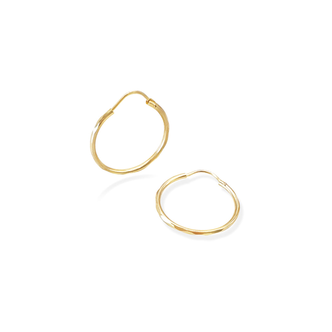 ARRACADA FACETADA 2CM ORO 10K