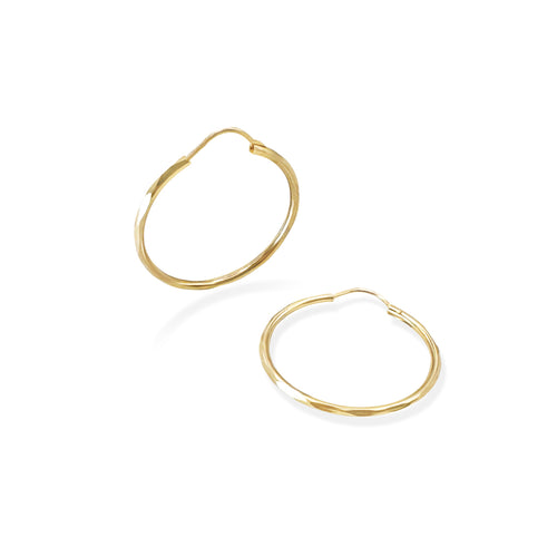 Arracada Facetada 2.5cm Oro 10k de Oro 10K — joyería fina para mujer, envío gratis. RG Joyeros.