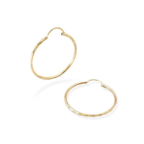 ARRACADA FACETADA 3CM ORO 10K