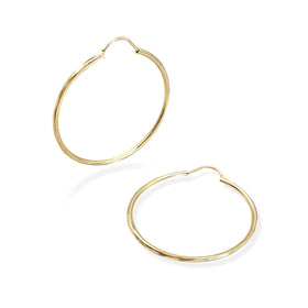 ARRACADA FACETADA 3.5CM  ORO 10K