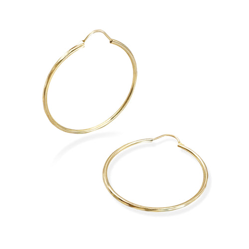 Arracada Facetada 3.5cm Oro 10k de Oro 10K — joyería fina para mujer, envío gratis. RG Joyeros.