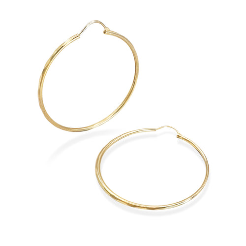 Arracada Fcaetada 4cm Oro 10k de Oro 10K — joyería fina para mujer, envío gratis. RG Joyeros.