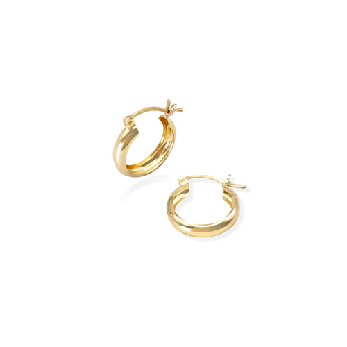 Arracada Lisa 4mm 1.5cm Oro 10k de Oro 10K — joyería fina para mujer, envío gratis. RG Joyeros.