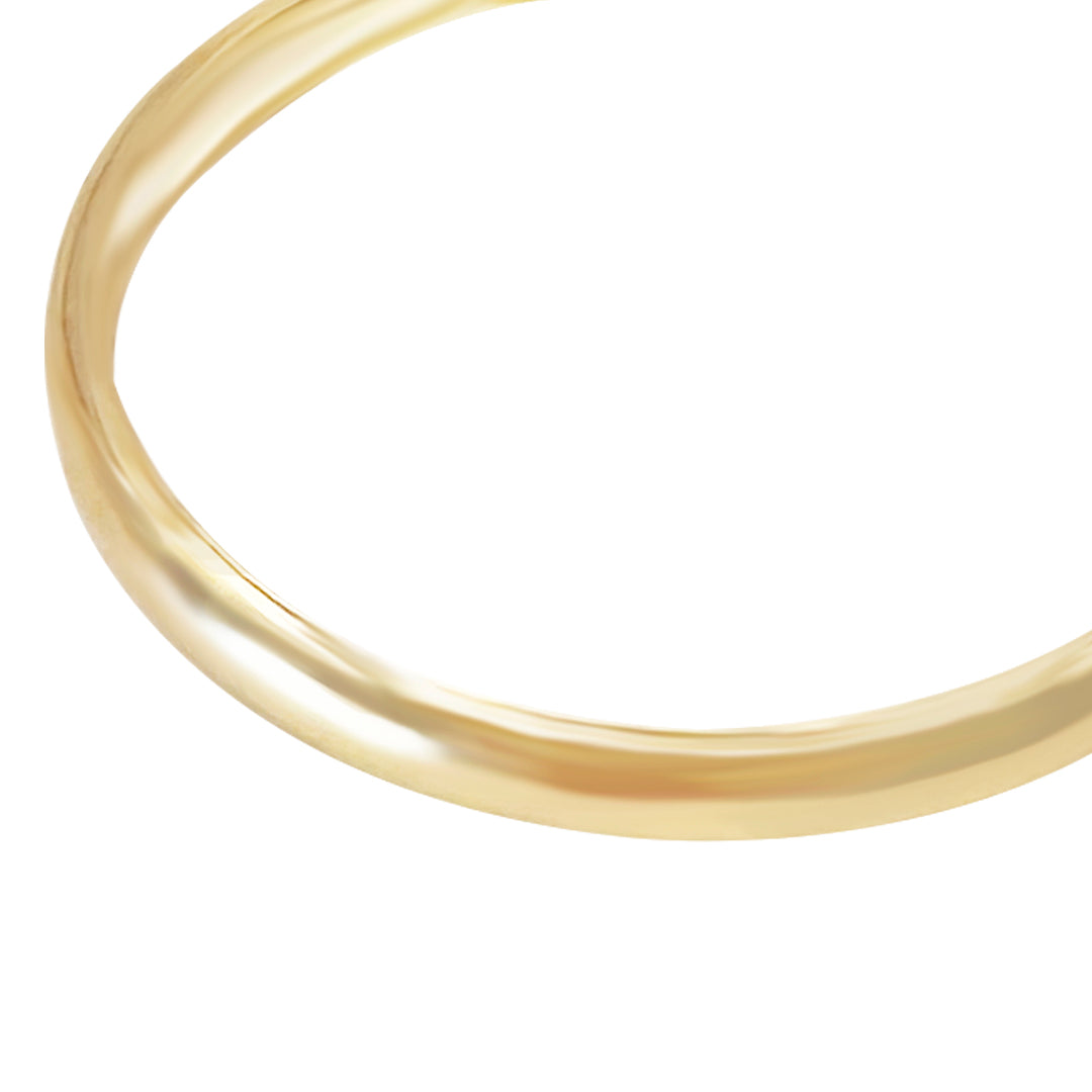 ARRACADA LISA 4MM 3CM ORO 10K