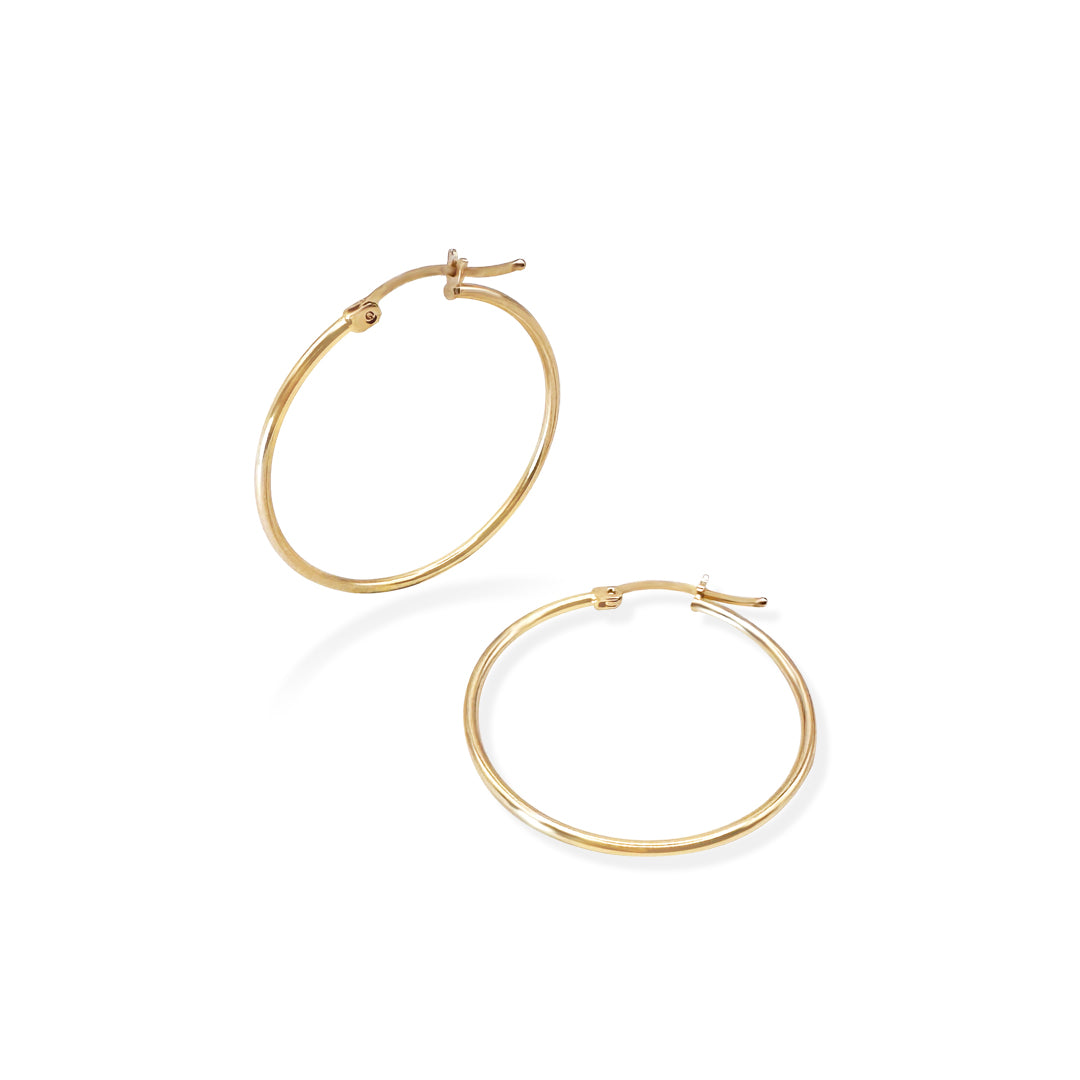 ARRACADA TUBO 2.5CM ORO 10K