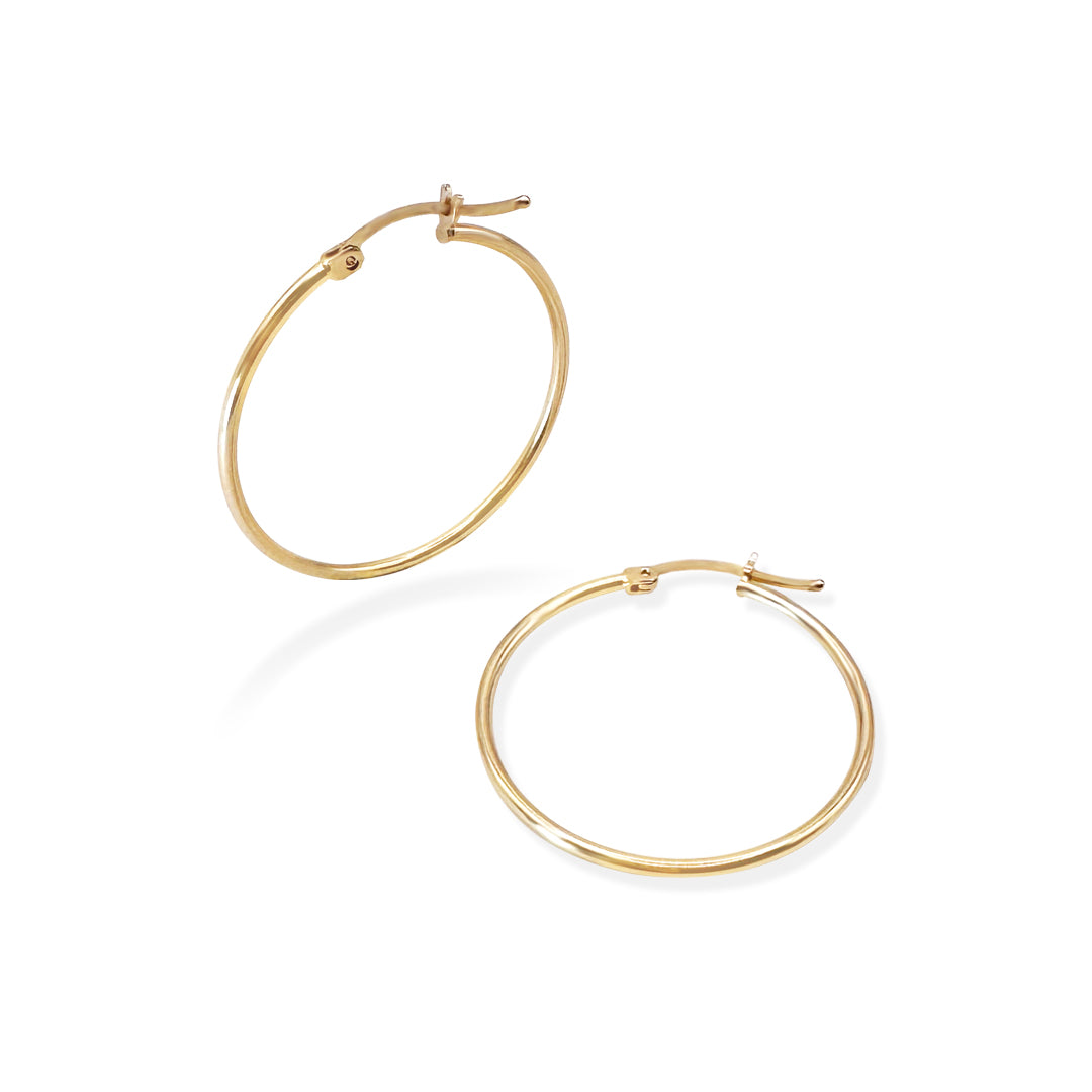 ARRACADA TUBO 3CM ORO 10K