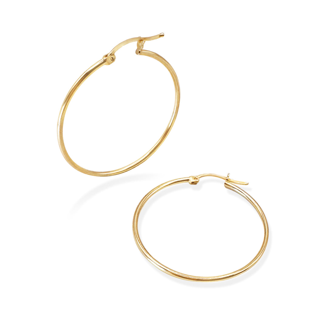 ARRACADA TUBO 3.5CM ORO 10K