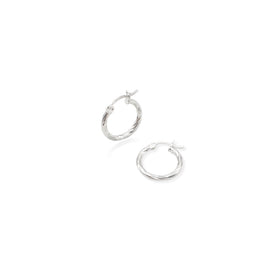 Arracada Torsal Facetada 1cm Plata .925 de Plata .925 — joyería fina para mujer, envío gratis. RG Joyeros.