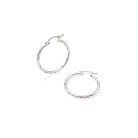 ARRACADA FACETADA 2CM PLATA .925