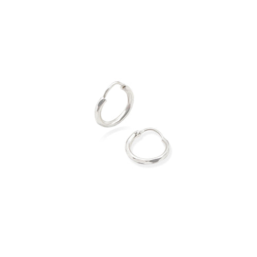 Arracada Facetada 1cm Plata .925 de Plata .925 — joyería fina para mujer, envío gratis. RG Joyeros.