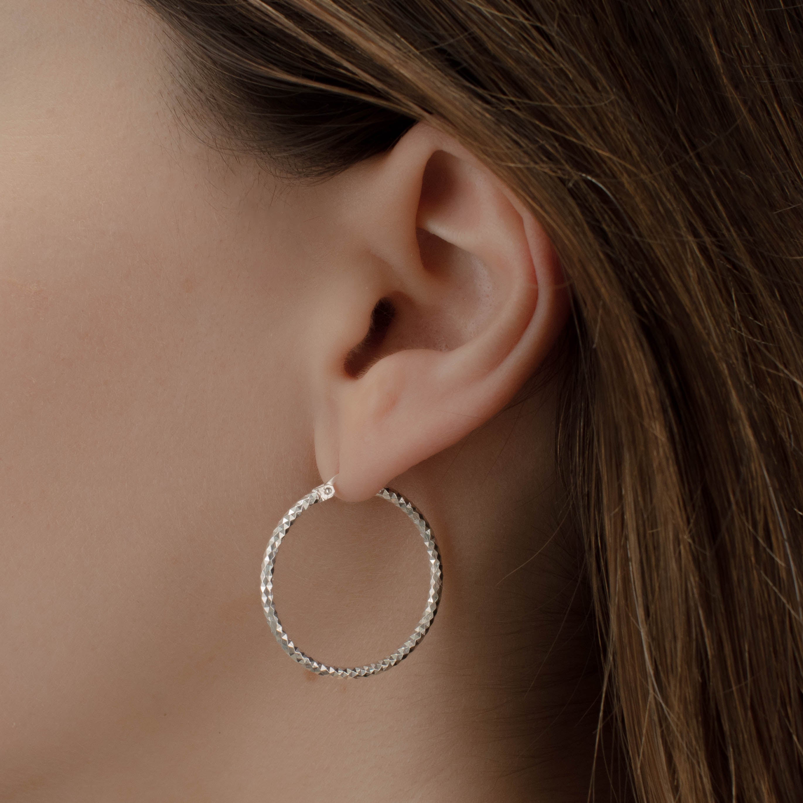 ARRACADA PANAL 2.5CM PLATA .925