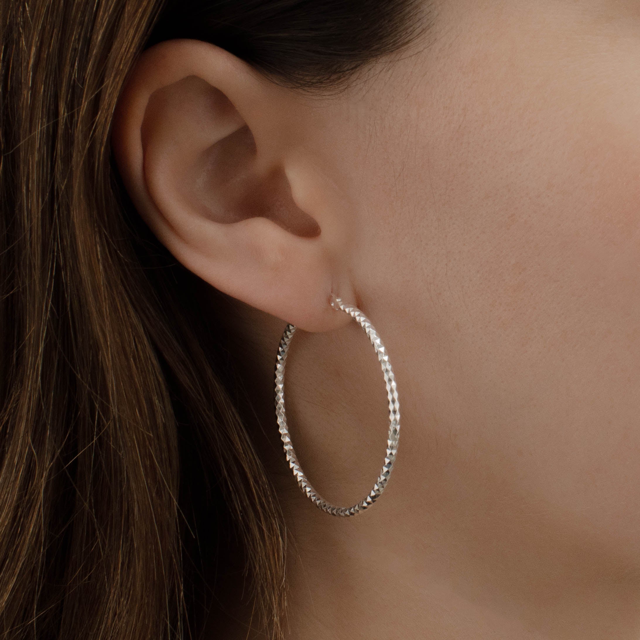 ARRACADA PANAL 3.5CM PLATA.925