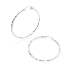 Arracada Panal 4cm Plata.925 de Plata .925 — joyería fina para mujer, envío gratis. RG Joyeros.
