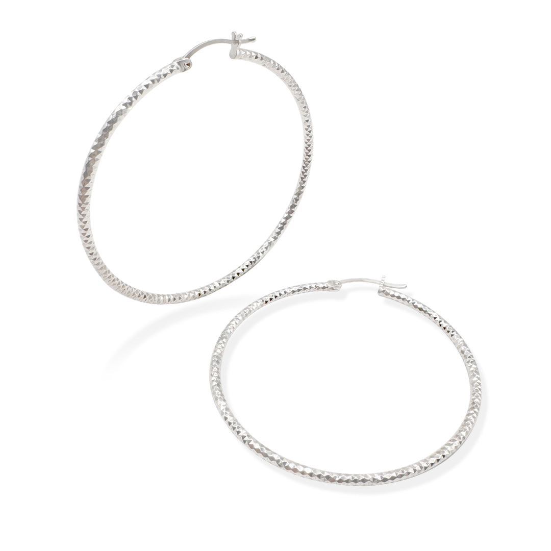 Arracada Panal 4.5cm Plata .925 de Plata .925 — joyería fina para mujer, envío gratis. RG Joyeros.