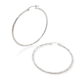 Arracada Panal 4.5cm Plata .925 de Plata .925 — joyería fina para mujer, envío gratis. RG Joyeros.
