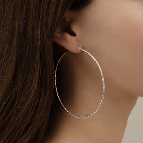 ARRACADA PANAL 7CM PLATA .925