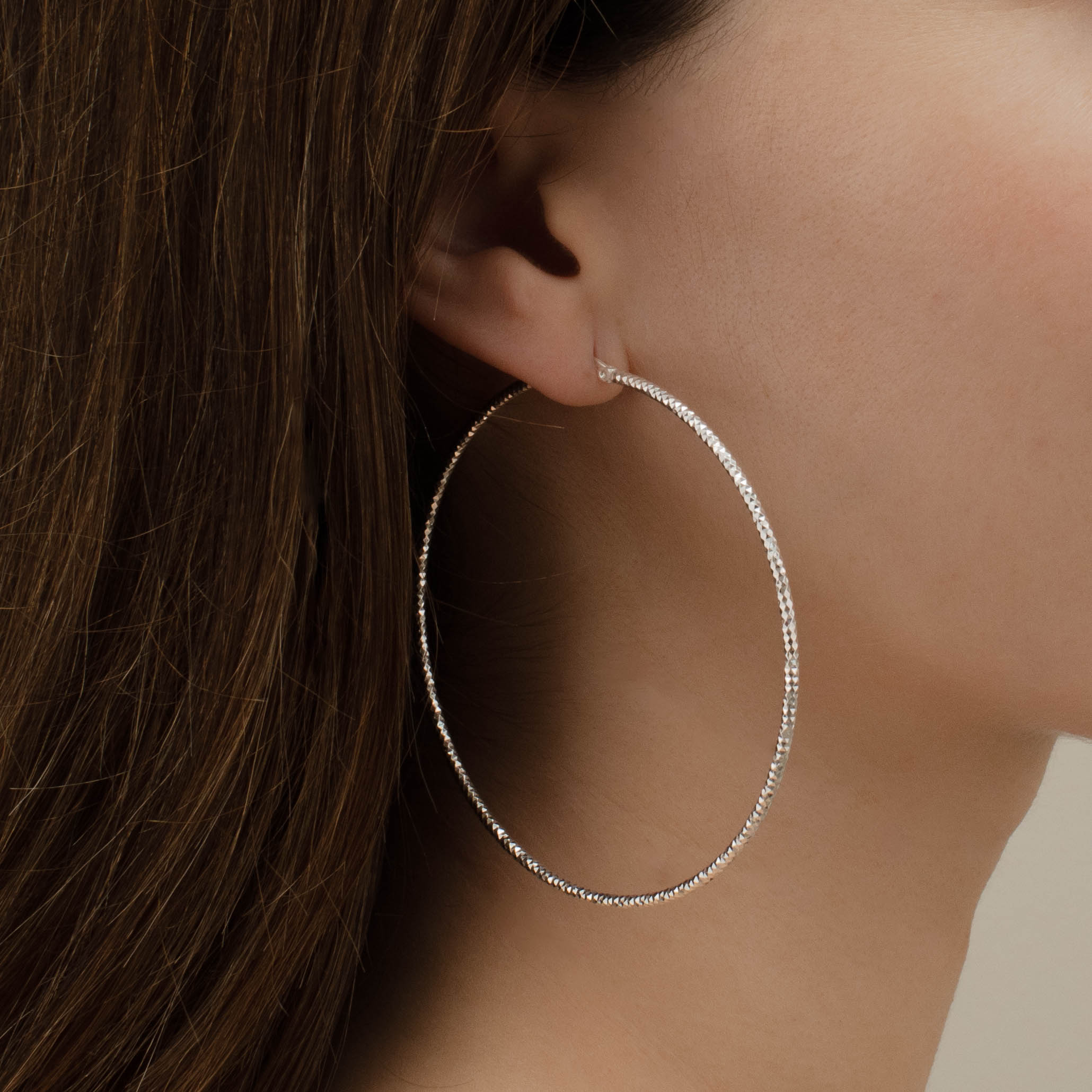 ARRACADA PANAL 7CM PLATA .925