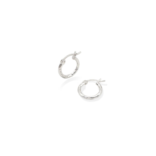 Arracada Facetada Rombos 1cm Plata .925 de Plata .925 — joyería fina para mujer, envío gratis. RG Joyeros.