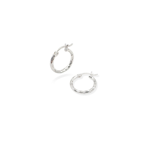 Arracada Facetada Rombos 1.2cm Plata .925 de Plata .925 — joyería fina para mujer, envío gratis. RG Joyeros.