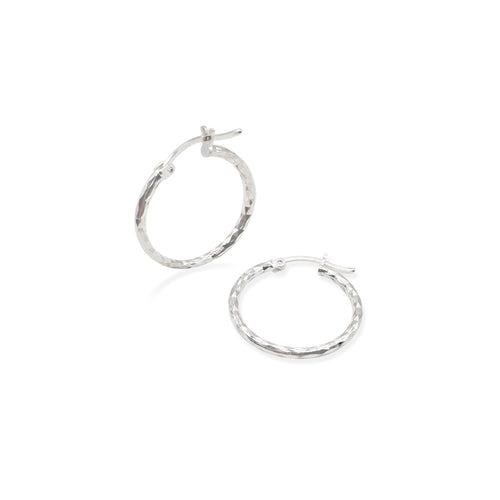 Arracada Facetada Rombos 2cm Plata.925 de Plata .925 — joyería fina para mujer, envío gratis. RG Joyeros.