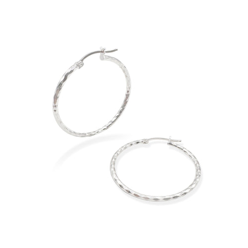Arracada Facetada Rombos 3cm Plata .925 de Plata .925 — joyería fina para mujer, envío gratis. RG Joyeros.