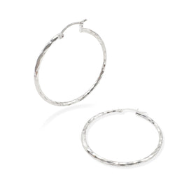 ARRACADA FACETADA ROMBOS 3.5CM PLATA .925