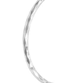 ARRACADA FACETADA ROMBOS 4CM PLATA .925