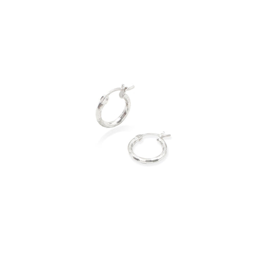 Arracada Domino 1cm Plata .925 de Plata .925 — joyería fina para mujer, envío gratis. RG Joyeros.